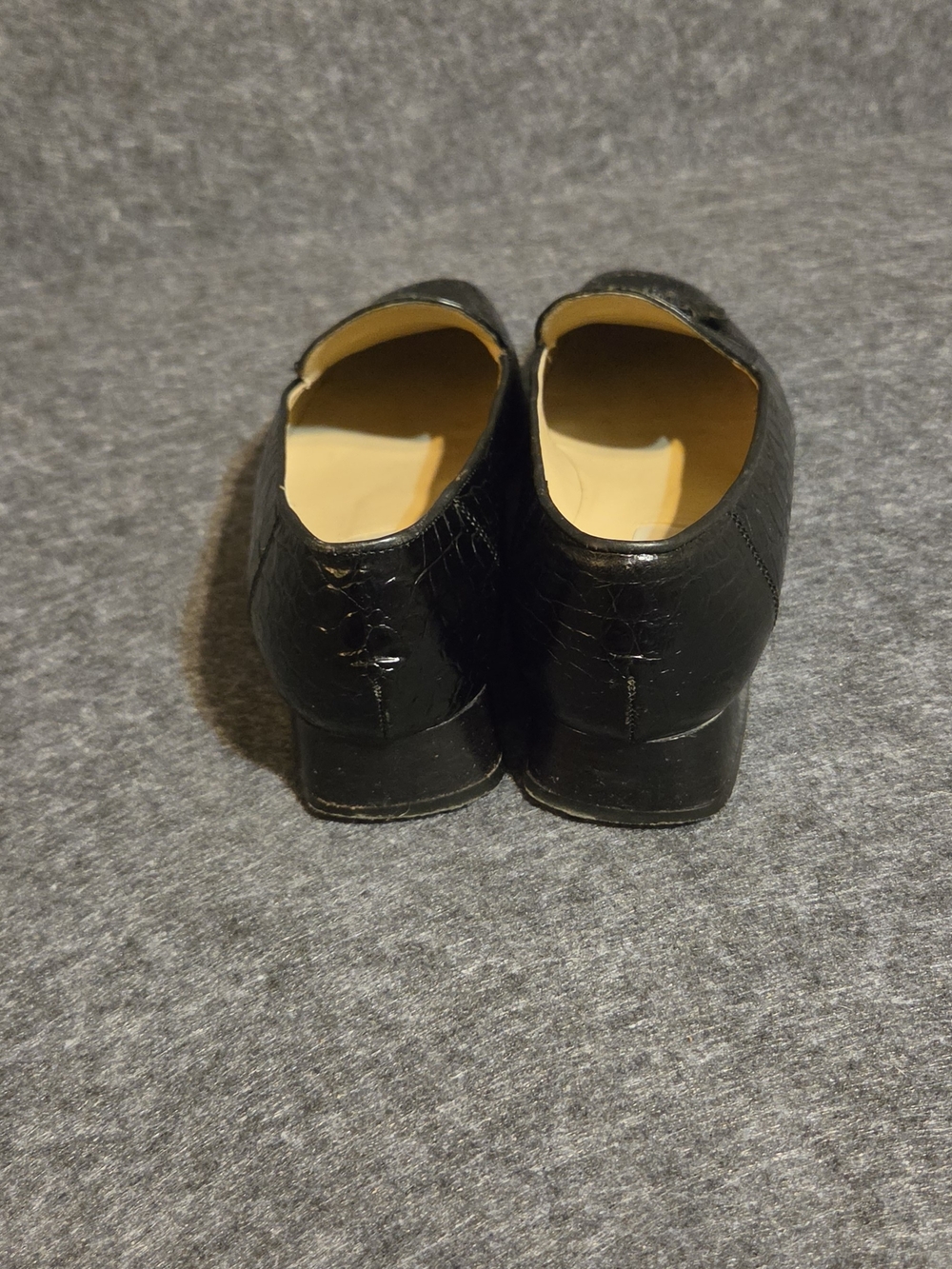 Talbots Black Croc-Embossed Tassel Loafers - Picture 6 of 9